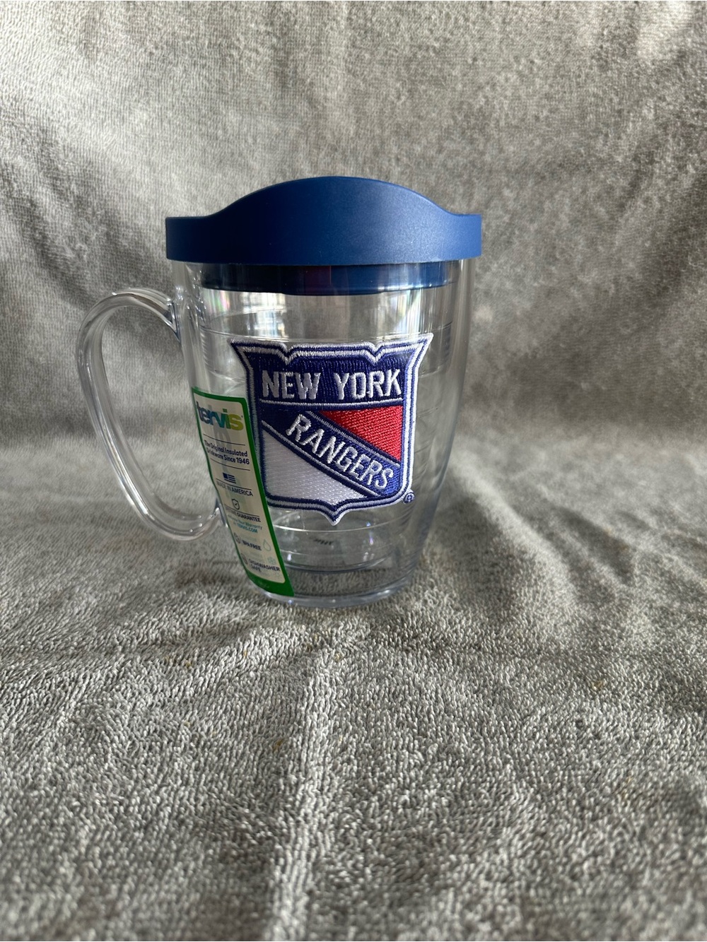 tervis New York Rangers Clear Mug with Blue Lid